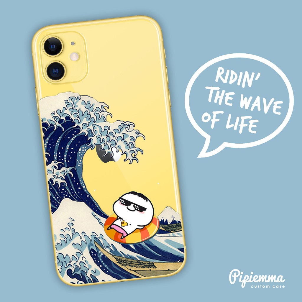 Casing Pentol Lucu Kanagawa Wave Iphone Samsung Oppo Xiaomi Vivo Quby