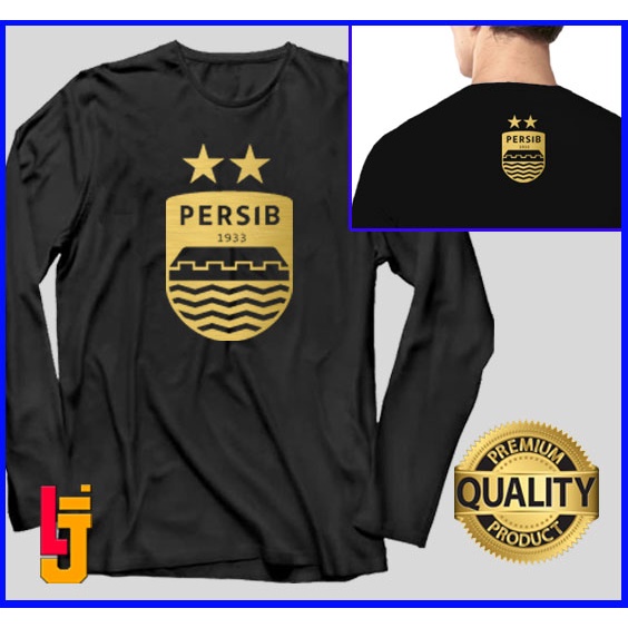 KAOS BAJU DISTRO BOLA PERSIB VIKING BOBOTOH Pria Wanita Lengan Panjang Gold Emas