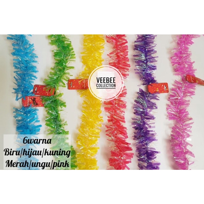 Tali Hias Natal Polos tiara/ slinger hias pohon natal/ tali hias natal/slenger natal/dekorasi natal