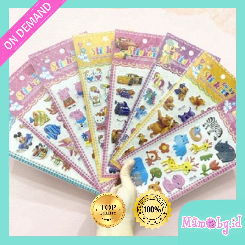 

Sticker anak lucu koleksi dekorasi timbul medium