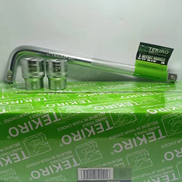 Stang Kunci Sok L Paket 10 inch TEKIRO dengan Mata Shock 22 mm Mata Shock 24 mm Kunci Shock Mata Sok