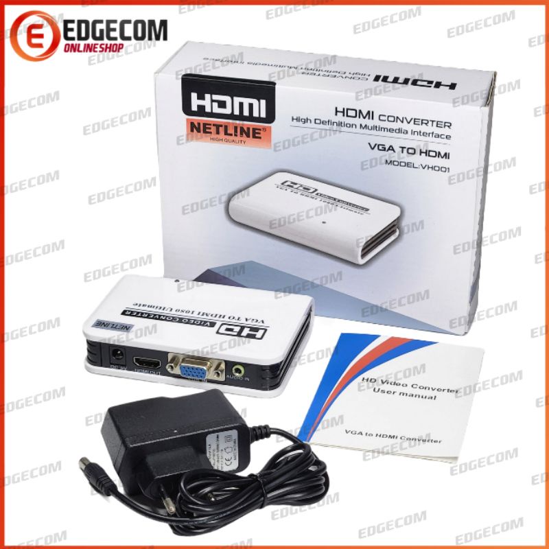 NETLINE VGA to HDMI 1080P Converter