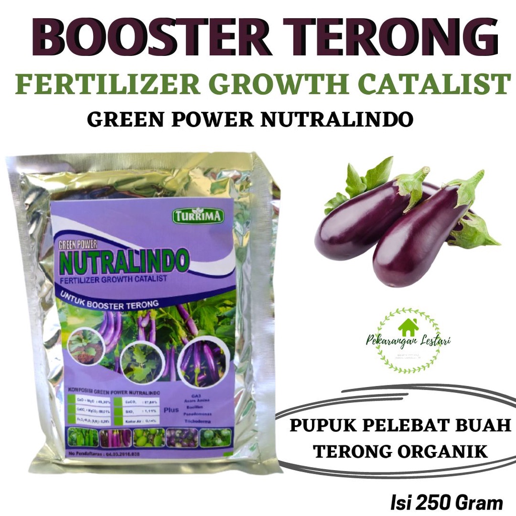 Pupuk Booster Terong Cepat Besar, Nutrisi Tanaman Terong Cepat Berbuah, Pupuk Plus GA3 ZPT