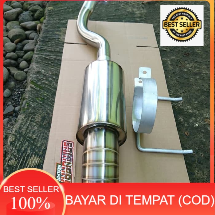 knalpot mobil JS RACING New BRIO bolt on HONDA BRIO pemasangan Baut