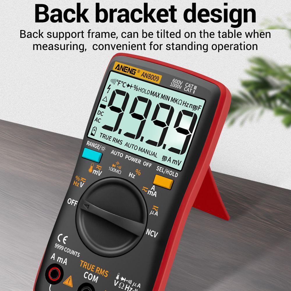 Solighter Digital Smart Multimeter Presisi Tinggi Temp Diode Transistor Testers Pengukur Kapasitansi Listrik Otomotif