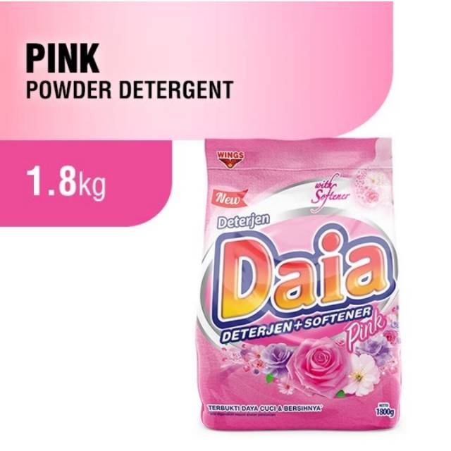 DAIA Powder Detergen Softener Putih Violet Bunga 1.7 kg