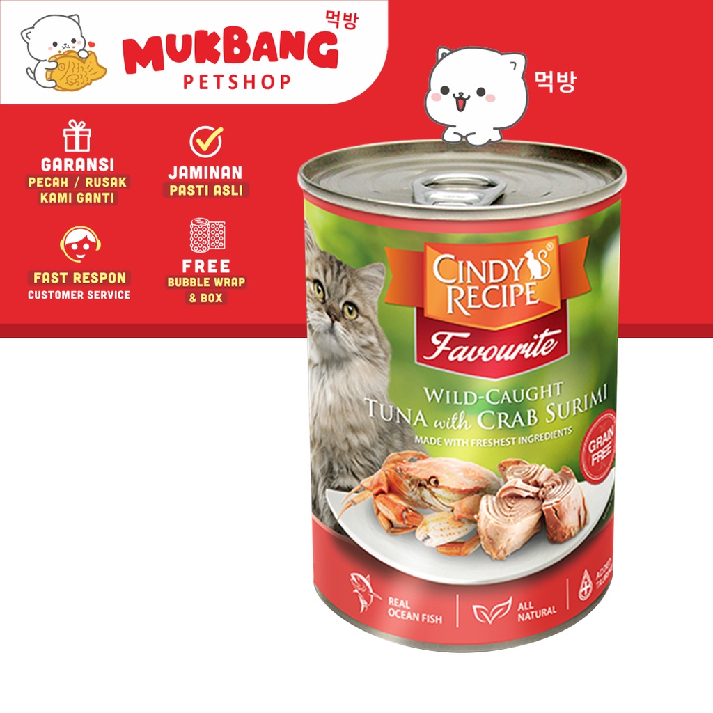 Cindy's Recipe Grain Free Wet Food 400 Gram for Kitten Adult Cat Makanan Kucing Basah