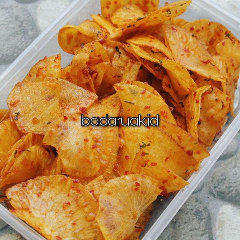 

Keripik Singkong Pedas Daun Jeruk