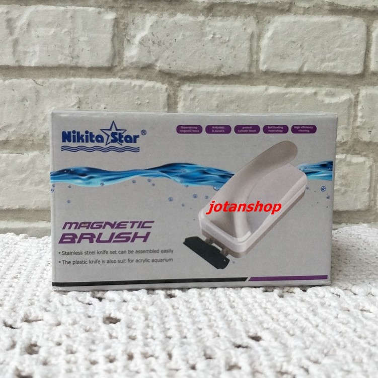 magnetic brush NIKITA STAR Medium Sedang magnet pembersih kaca aquarium aquascape M