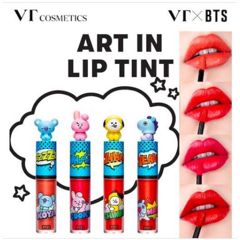 BT21 X VT Cosmetics Art In Lip Tint / BT21 Art In Eye Liquid