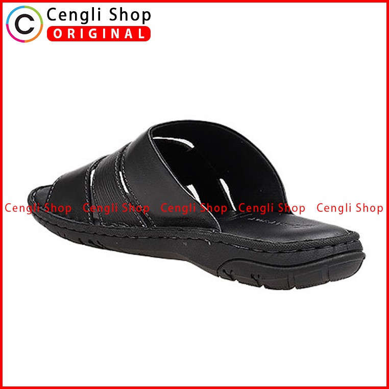 PLAYBOY SANDAL KULIT CASUAL PRIA ORIGINAL TERBARU BRANDED HITAM PLD0