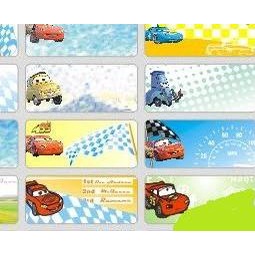 

➣ Cars Sticker. Name Label Small. Stiker nama anak lucu, karakter Cars Disney, untuk buku, tas, sekolah, hadiah ♘