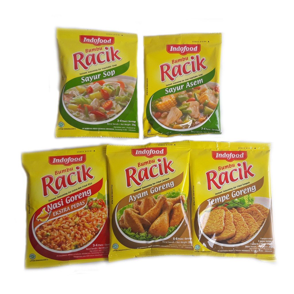 

Bumbu Racik Indofood Nasi Tempe Ayam Goreng / Sayur Asem Sop