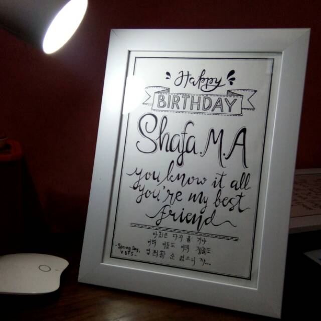 

HAND LETTERING CUSTOM GIFT MURAH