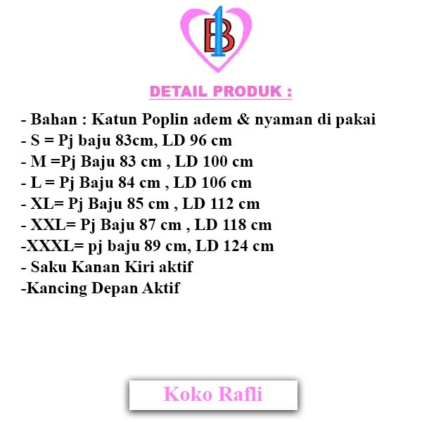 KOKO RAFLI Baju Muslim Pria Model Terkini B1-Love 57358-59290-62304-63200-66167-69123(S,M,L,XL,XXL,XXXL)