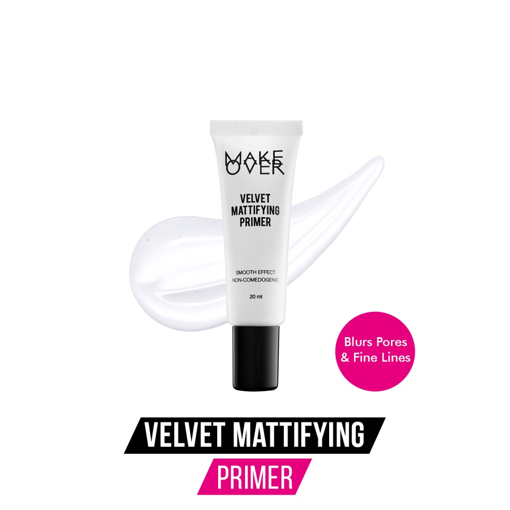 ✿ELYSABETHME✿ 𝓶𝓪𝓴𝓮𝓸𝓿𝓮𝓻 Make over velvet mattifying primer mengecilkan pori-pori sebelum pakai foundation alas bedak