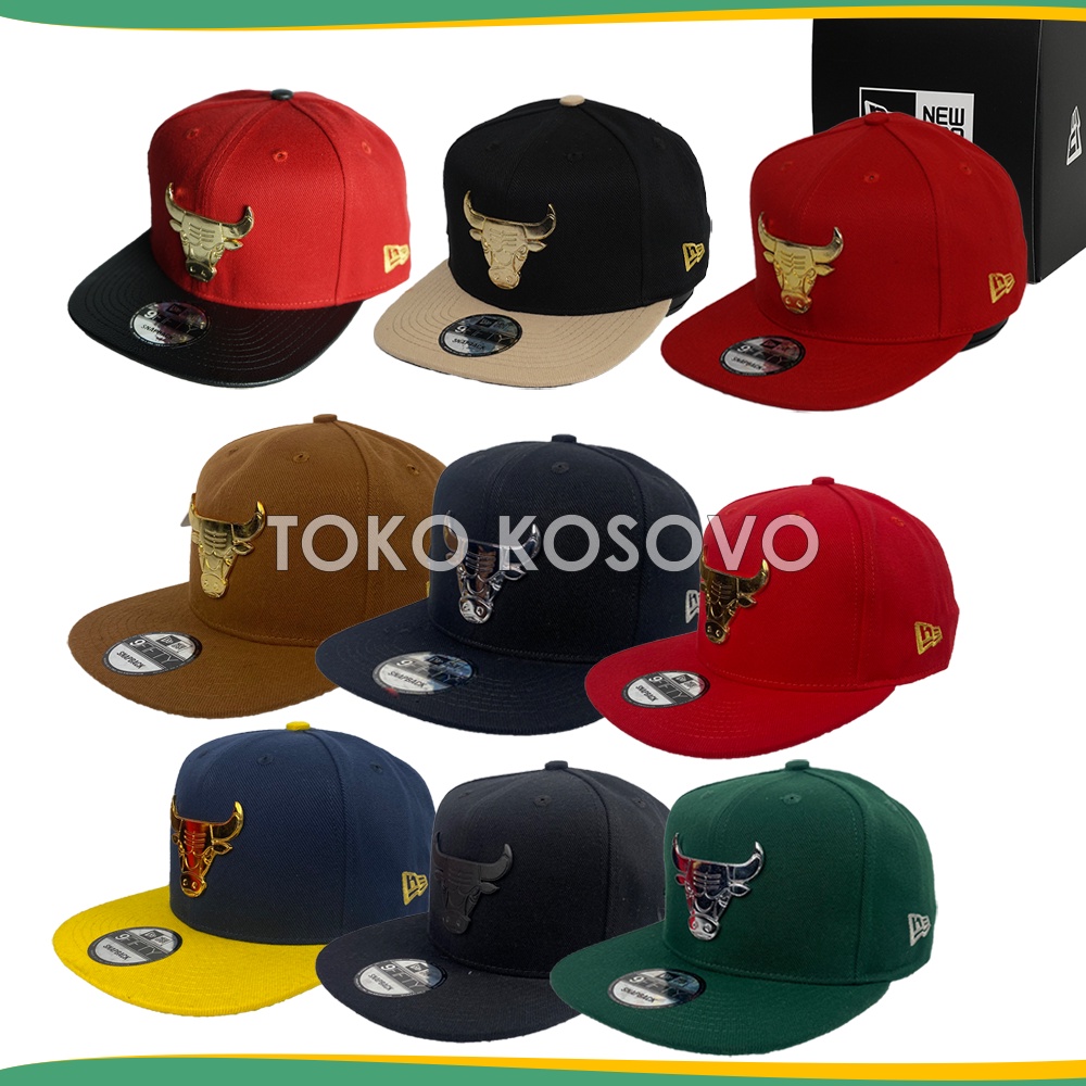 Topi Snapback Chicago Bulls Pin Besi ORIGINAL Grade 100% Import, Topi MLB NBA Hip Hop Rapper Logo Banteng Merah Cream Hijau Hitam Unisex Distro Baseball Bisbol besball Pria Wanita Cowo Laki Dewasa Polos Ori Premium Murah Impor Tim Basket