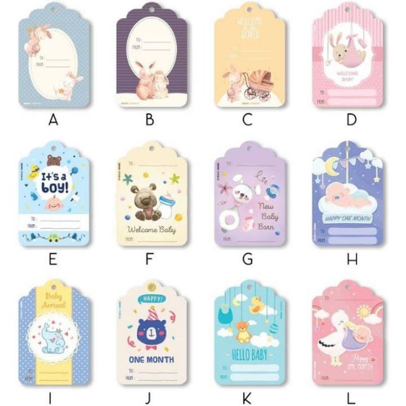 Kartu Ucapan Gift Tag Baby. Ready Manado