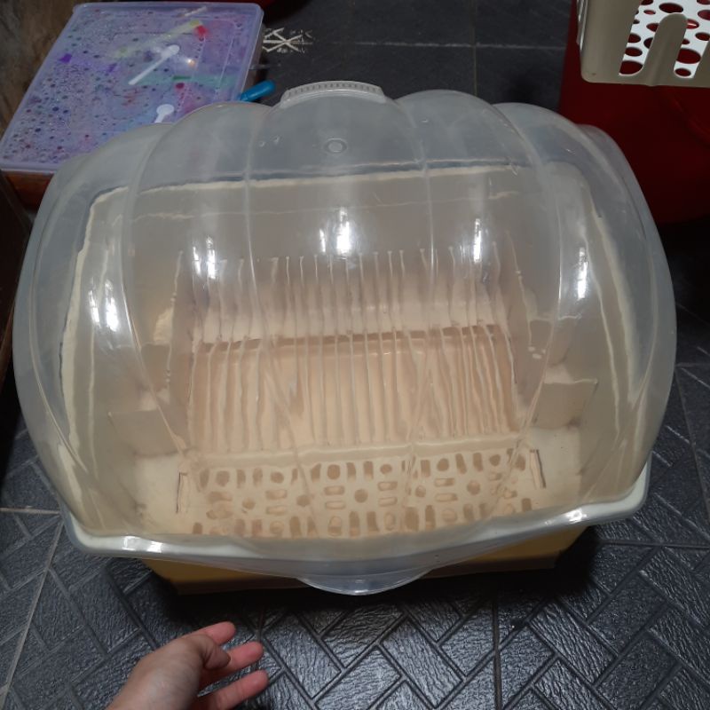 rak piring tutup dan tatakan rovega ukuran besar pengering alat makan tatakan piring gelas preloved 