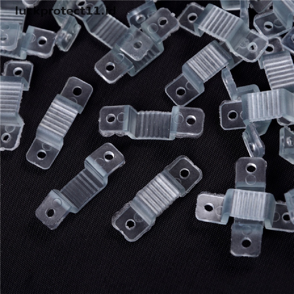 //HG&amp;ID// 100pcs 10mm LED Fixing Silicon Mounting Clips LED Strip Light Connector Clips .