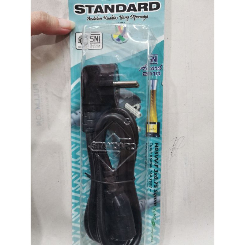 Kabel power CPU Komputer, MAGIC COM STANDARD hitam SNI panjang 1.5 meter