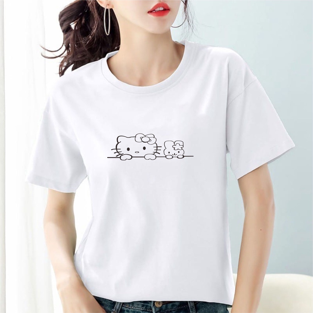 Kaos Wanita HK / Baju wanita Hk lengan pendek kaos wanita