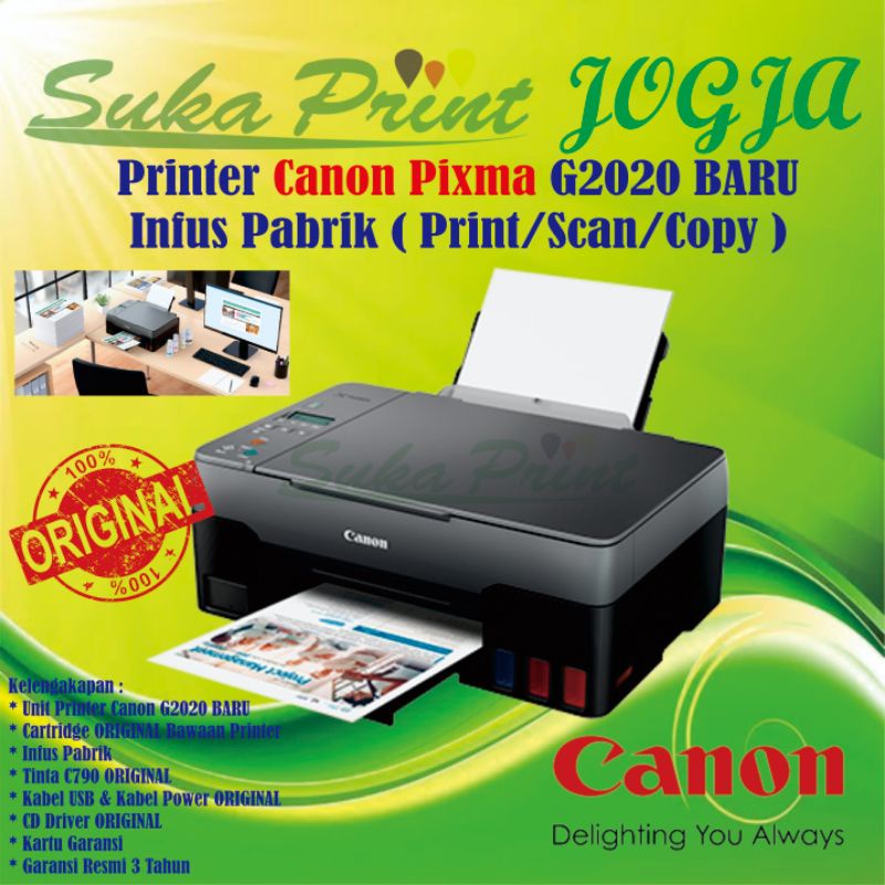 Printer Canon G 2020 New Infus Pabrik Print Scan Copy