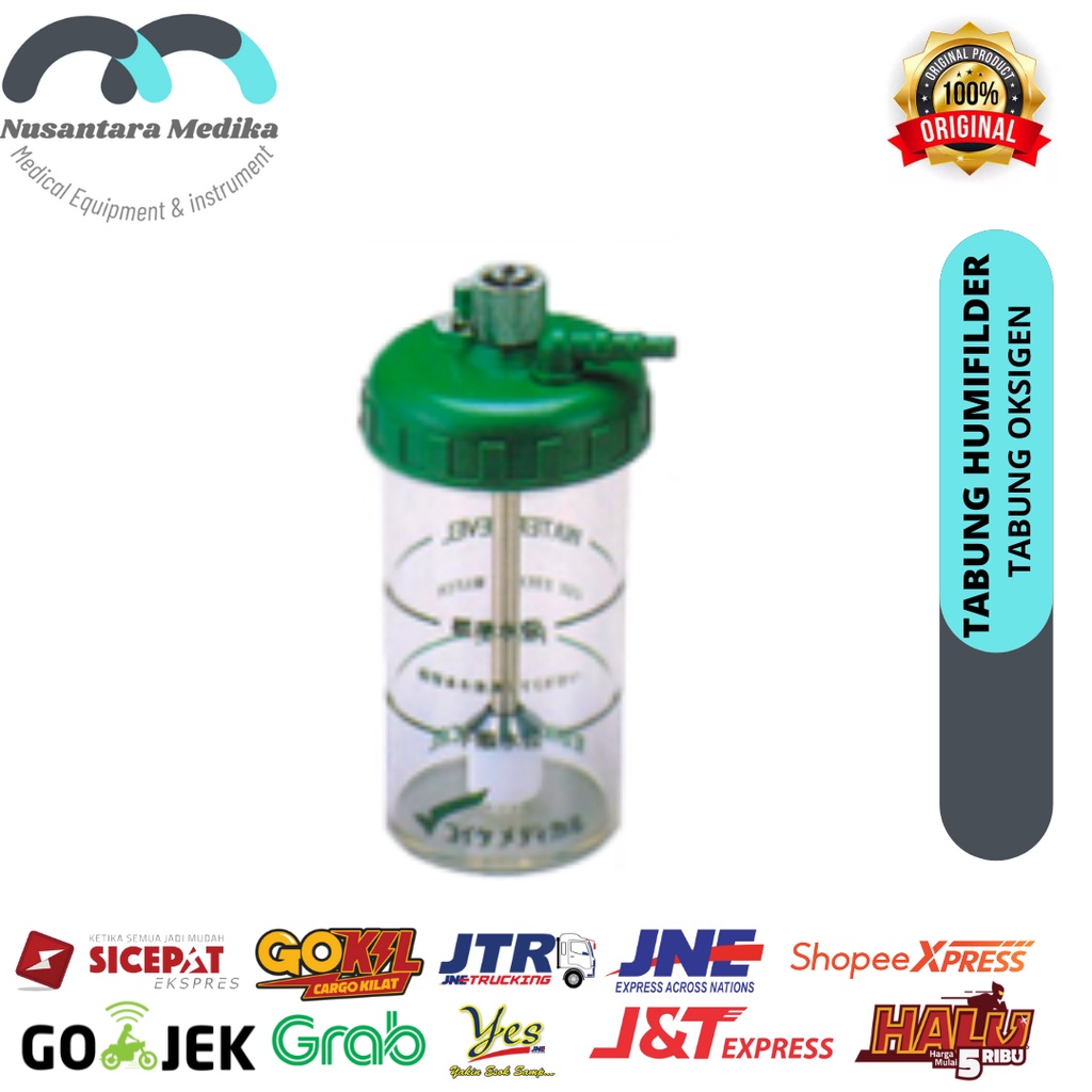 tabung regulator oksigen filter humidifier