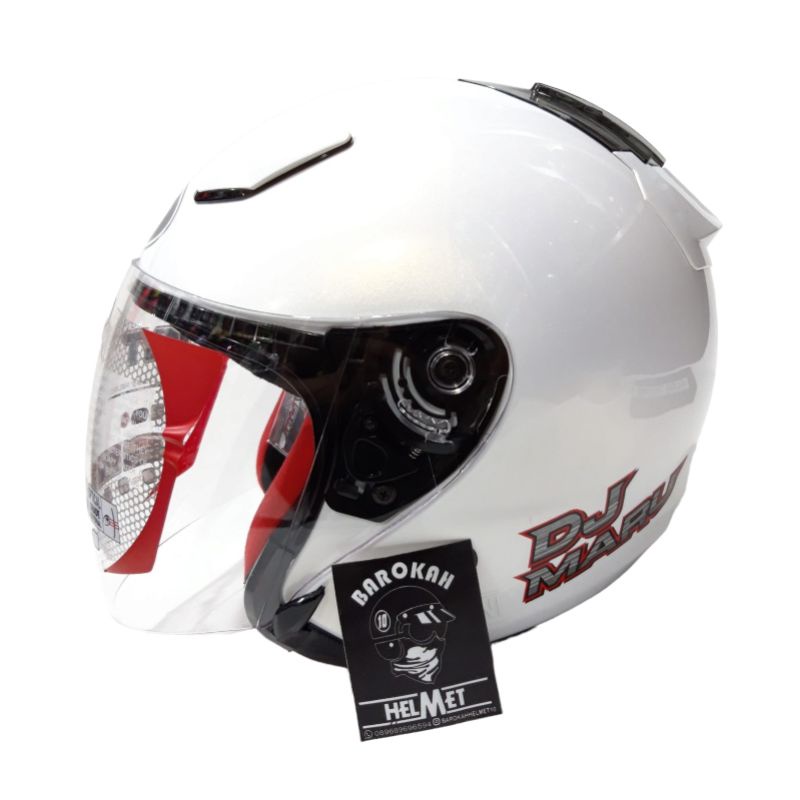 HELM KYT DJ MARU PUTIH POLOS ORIGINAL