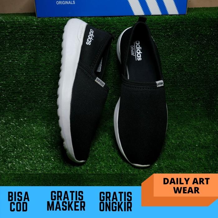 Slip On / Sepatu Slip On Adidas Neo Cloudfoam Abu Wanita Sneakers Kets Casual