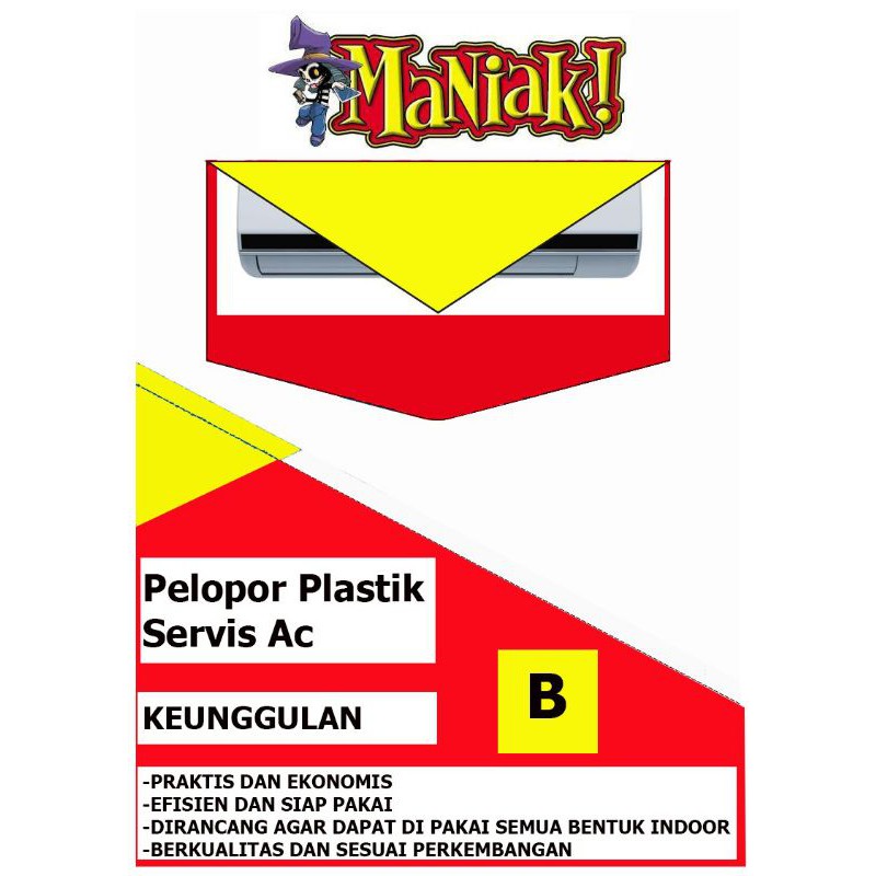 ORIGINAL PLASTIK CUCI AC BESAR Cover AC 1 PK 1 1/2PK - 2 - 2 1/2 PK DI LENGKAPI SELANG TERMURAH