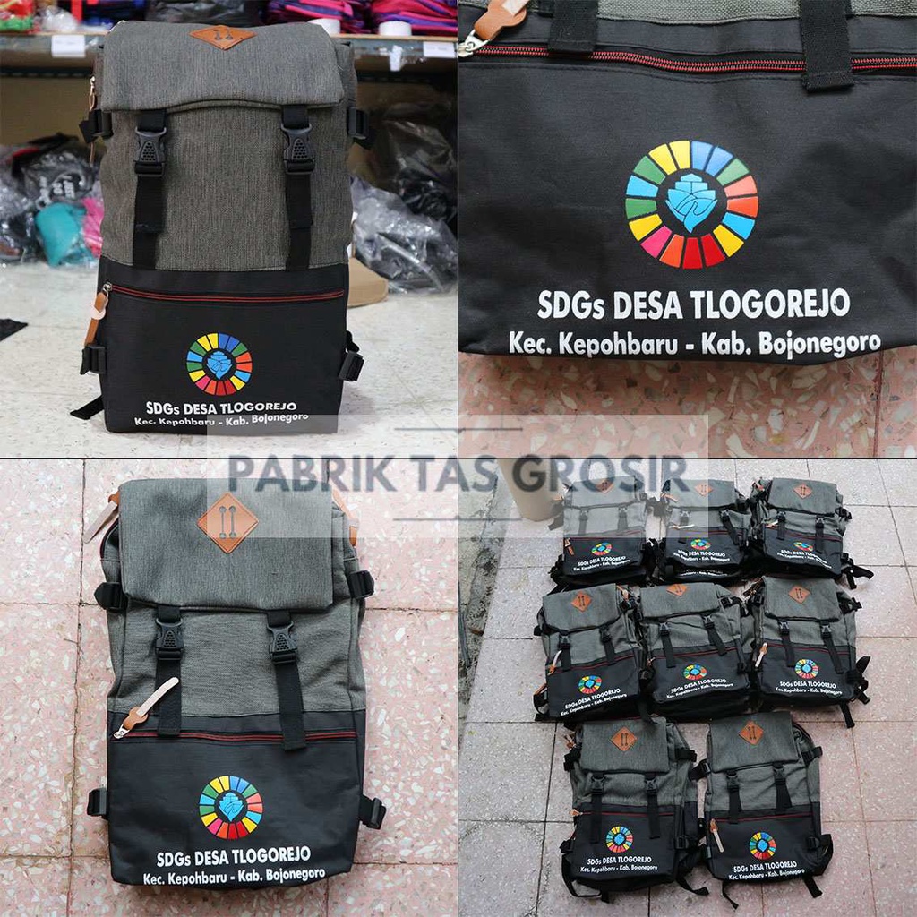 ORDERAN TAS RANSEL GROSIR SABLON SDGS DESA TLOGOREJO SEMINAR SOUVENIR PROMOSI TAS GROSIR BERKUALITAS