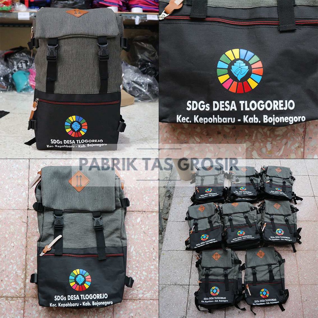 ORDERAN TAS RANSEL GROSIR SABLON SDGS DESA TLOGOREJO SEMINAR SOUVENIR PROMOSI TAS GROSIR BERKUALITAS