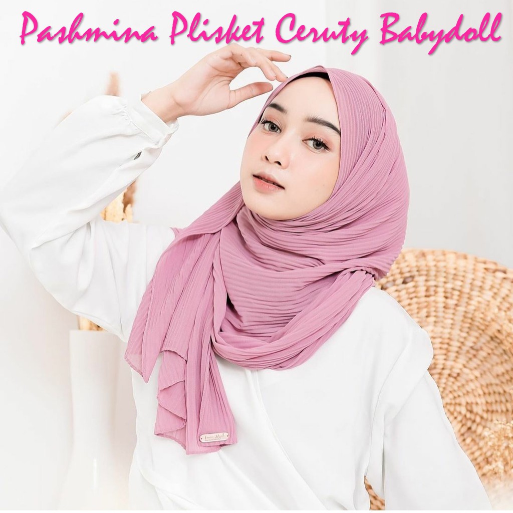 Part.1 Pashmina Plisket Ceruty Babydoll (Full Plisket) Brand : Umama