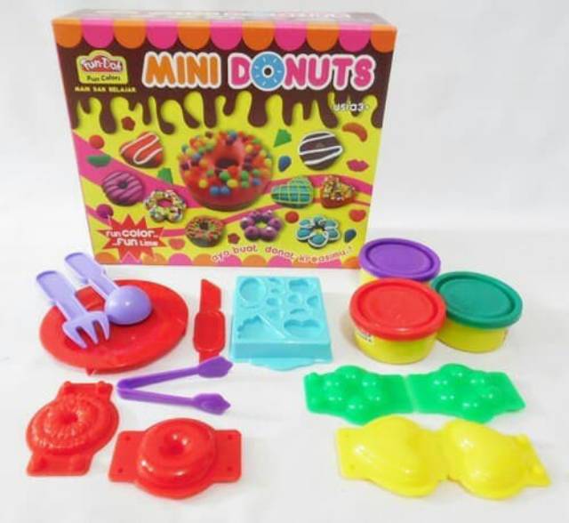 MAINAN FUNDOH MINI DONUT /FUNDHO MINIDONUT MAINAN LILIN MURAH S1