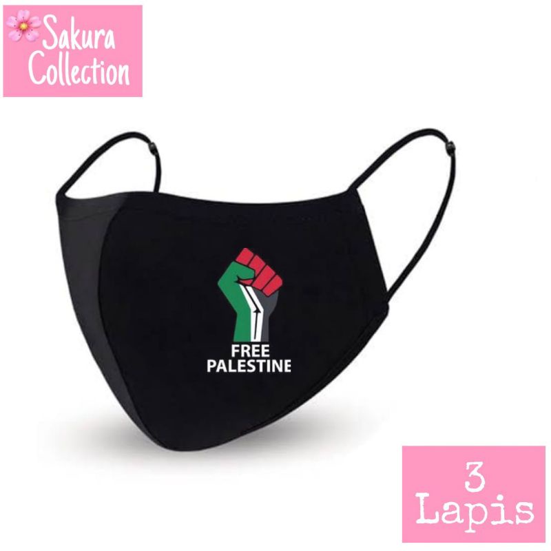 Masker Kain 3 Lapis - Palestina