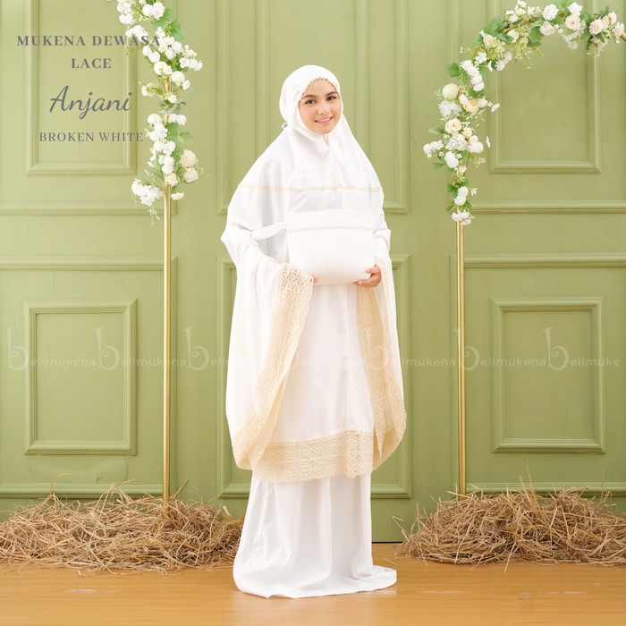 Mukena Dewasa Lace Anjani - Broken White