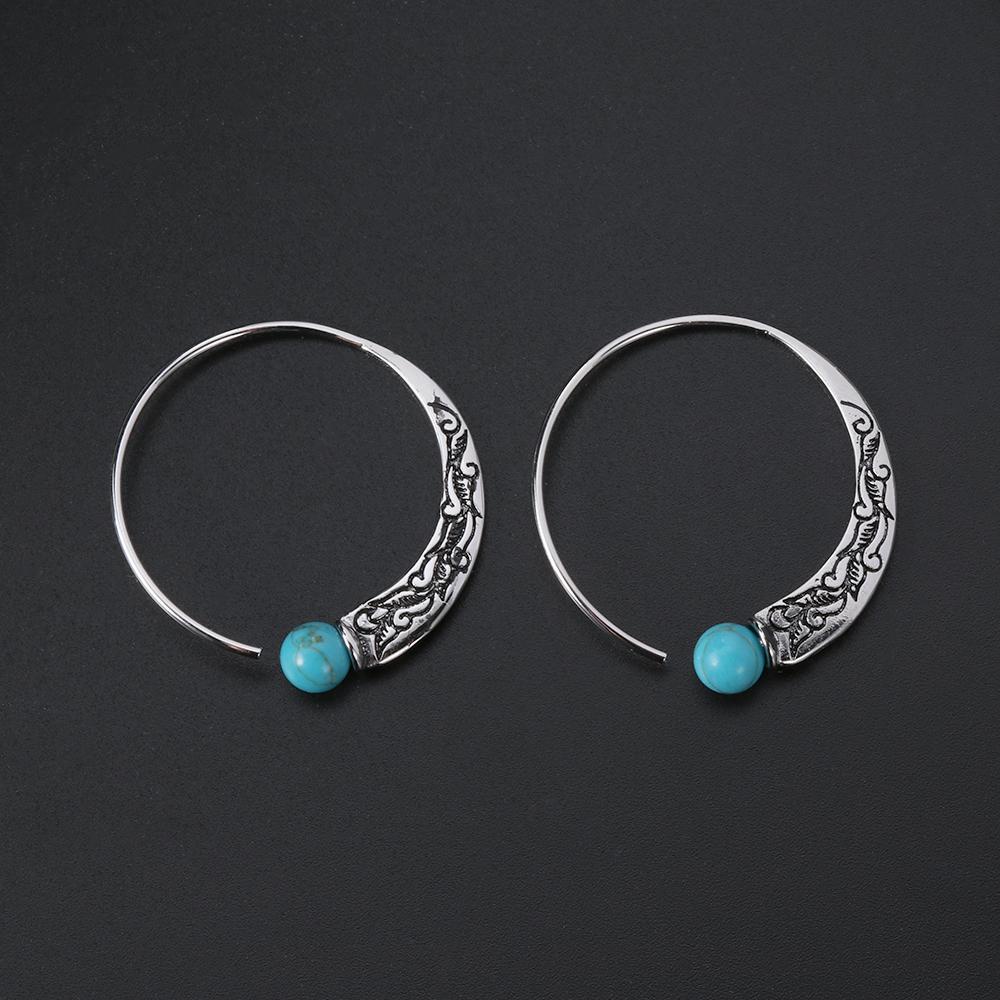 R-flower Hoop Earrings New Bohemian Vintage Anting Telinga