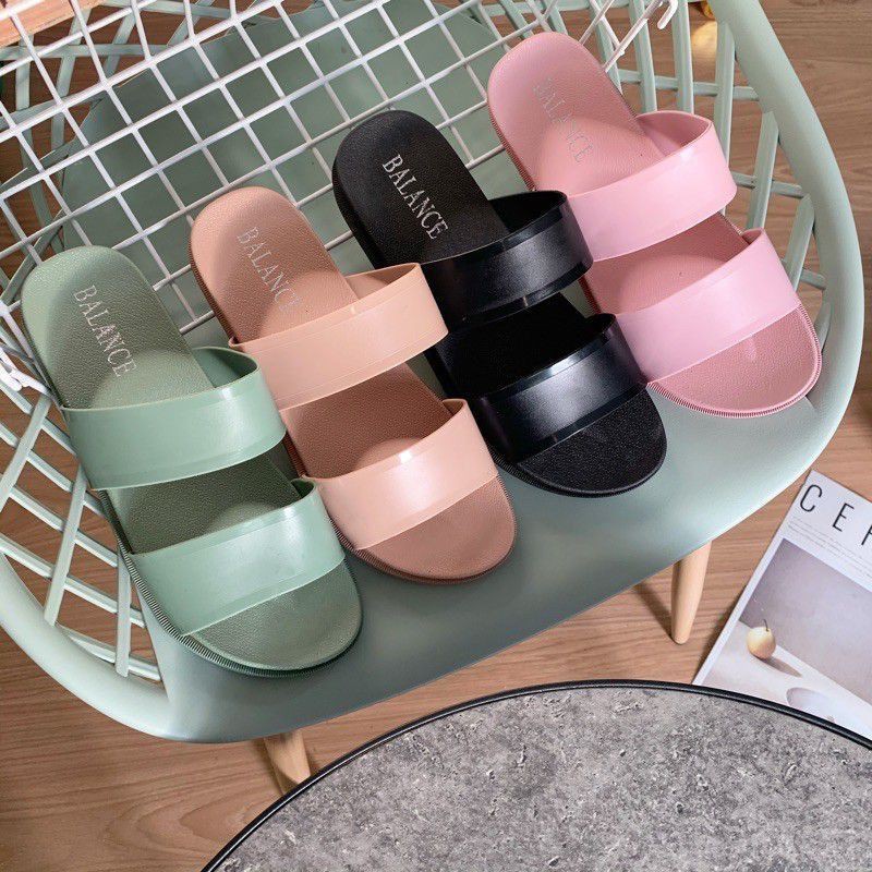 ( COD ) Sandal Wanita Balance 0912 1 BAN 2 Jelly Tebal Original Empuk Lentur Cantik Nice Diskon