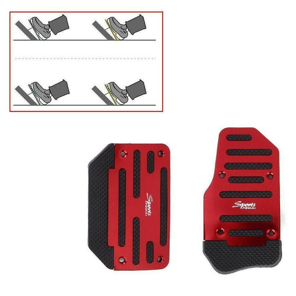 Populer 2pcs Pedal Mobil Baru Rem Gas Clutch Foot Pedal Pad Cover Penutup Transmisi Otomatis Non-slip