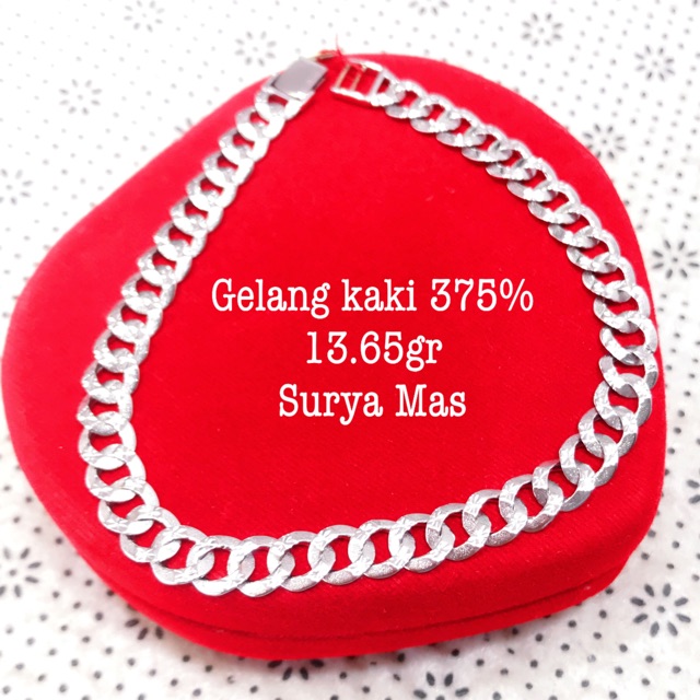Gelang kaki emas 375%