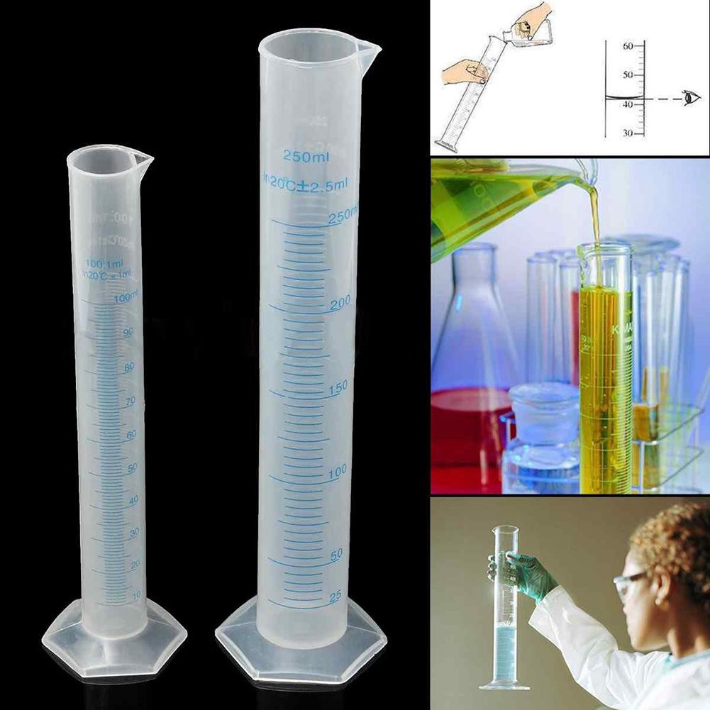 Mback 100 250ml Plastic Measuring Graduated Cylinder Liquid Lab Test Experiment Cup Shopee Indonesia