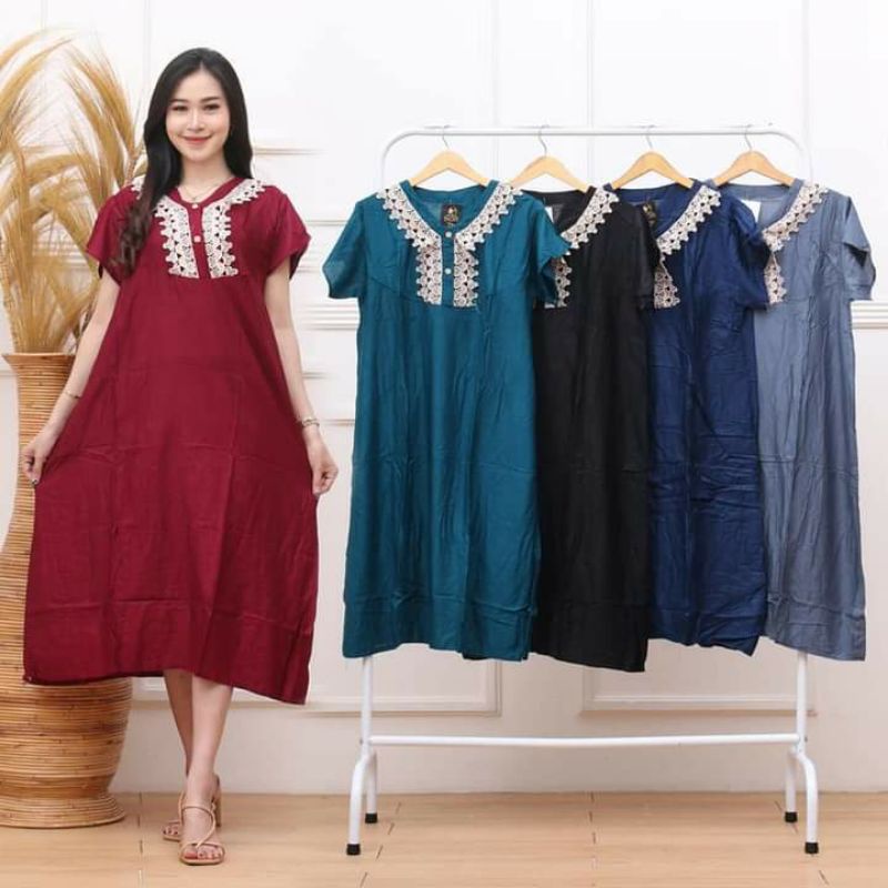 DRESS ARAB DINI TUNIK LULU || KANCING DEPAN