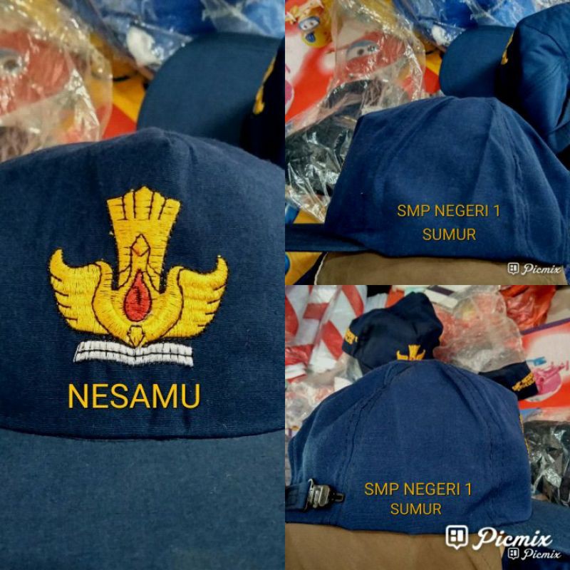 Topi custom Lokasi Sekolah logo tutwuri