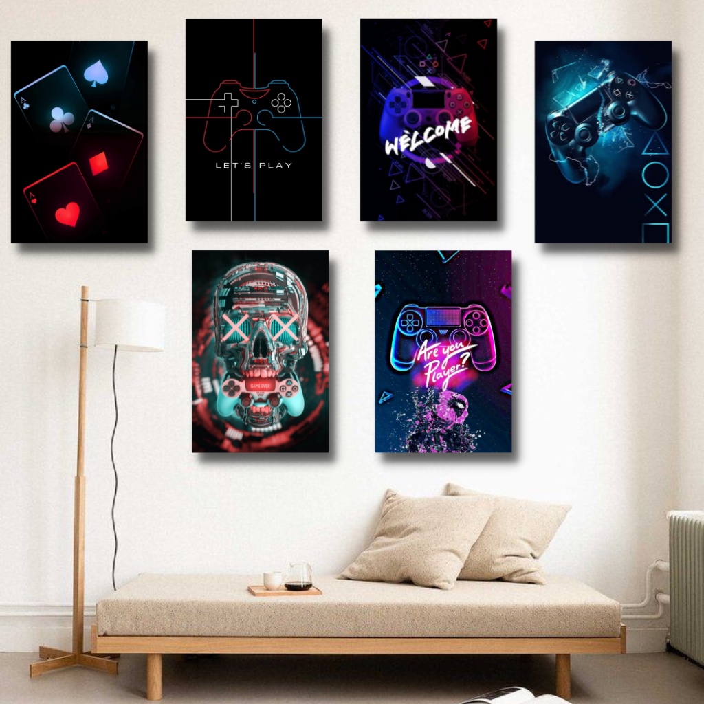 Hiasan Dinding Kamar Gaming - Poster Kayu Edition Wall Decor - Dekorasi Kamar Gaming - Hiasan Dindin