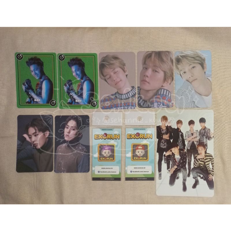 Photocard Kai Power Baekhyun Flo Suho Xiumin Exorun Xiumin Sticker set For Life EXO-M Mama Kris Luha