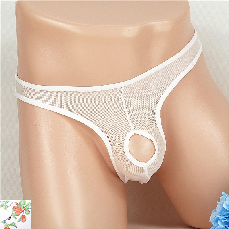 G String Pria Thong Sexy hot Open Crotch Transparan Celana Dalam Pria Y050-