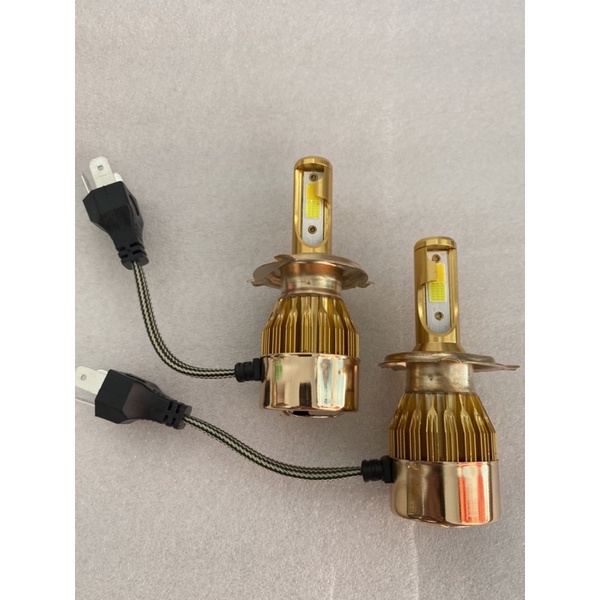 Lampu Utama Mobil H4 Nyala 2 Warna putih kuning C6 Dual Color