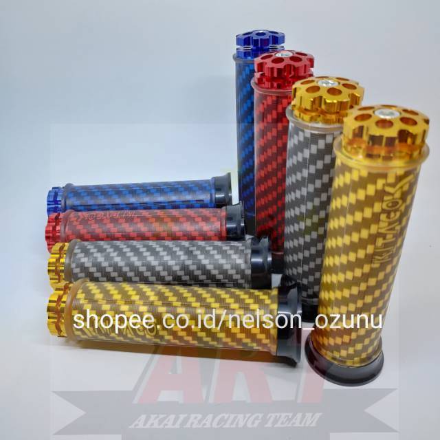Handgrip Motor Variasi Karbon Jalu Merah Gold Hitam Biru Silver Universal