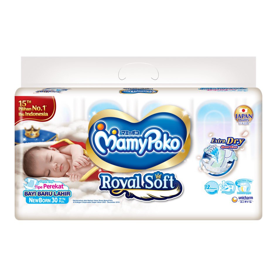 Mamypoko Royal Soft NB Perekat Isi 30